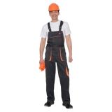 Полукомбинезон "CROWN" серый с оранжевым