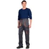 Брюки "CROWN" т.серый с оранжевым