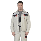 Куртка "ХОВАРД-ЛЮКС" : молочный с черным и красным