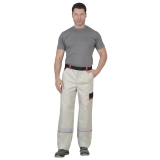 Брюки "ХОВАРД-ЛЮКС" : молочный с черным и красным