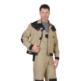 Куртка "ВЕСТ-ВОРК" короткая, бежевая с черным