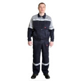 Костюм "ЛЕГИОНЕР" куртка, полукомбинезон синий с серым и СОП 50мм