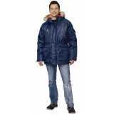 Куртка "АЛЯСКА" дл.,мужская тёмно-синяя