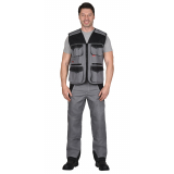 Жилет "Пекин" серый с черным