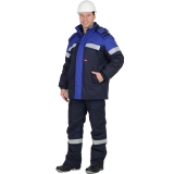 Костюм "Сургут-С" зимний, антистат, т.син. с васильковым с СОП 50мм