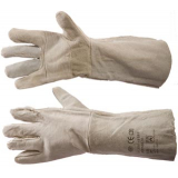 Краги спилковые пятипалые серые "ЛЮКС"