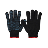 Перчатки х/б с ПВХ 6-ти нит. черная