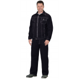 Костюм "Плутон" летний куртка, брюки т.синий тк. Саржа 100% х/б