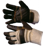 Перчатки кожаные комбинированные на иск.меху
