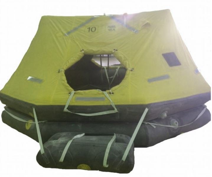Плот спасательный надувной морской ПСН-10МК 